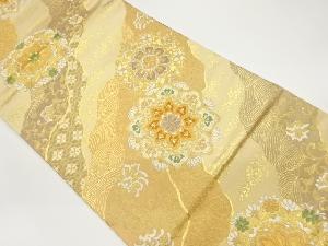 道長取に華文・花唐草模様織出し袋帯